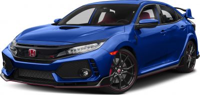 Aggressive front fascia with hood scoop and large rear wing