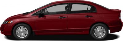 Side profile of a sedan showcasing body design and wheel details