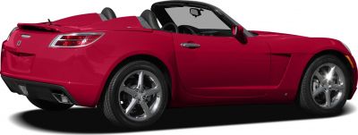 Convertible roadster with chrome alloy wheels and rear spoiler