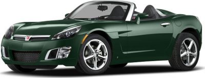 Convertible roadster with front side view, alloy wheels, and aerodynamic body