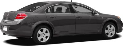 Side and rear view of a 4-door sedan with alloy wheels and distinct rear lights