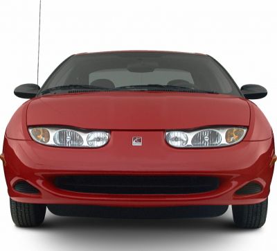 Dual headlight front fascia of a compact coupe.