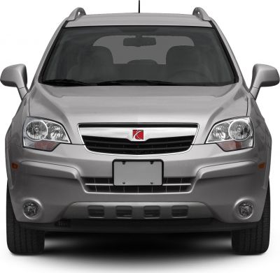 SUV front view with grille, headlights, and fog lamps