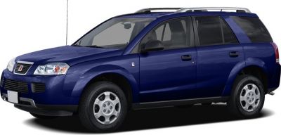 Side view of a blue compact SUV from early 2000s