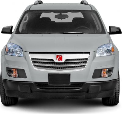 Modern headlights and chrome grille at front of SUV