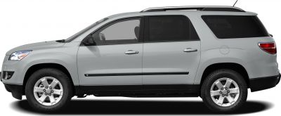 Side profile of a mid-size SUV with roof rails and alloy wheels