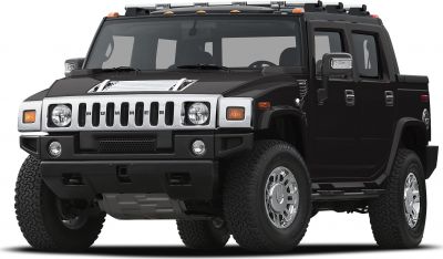 Bold front grille with chrome and rugged off-road stance