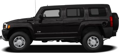 Side profile of rugged black SUV with large tires and boxy body design