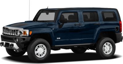 SUV with rugged body and bold front grille