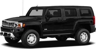 Black 2006 SUV side view with bold grille and off-road tires