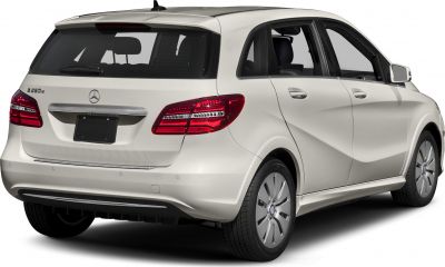 Rear view of a compact hatchback with distinct taillights and five-door design
