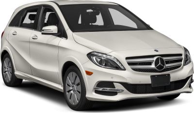 Front and side view of a compact hatchback with distinctive headlights and grille