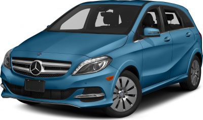 Blue compact car with sleek headlights and alloy wheels