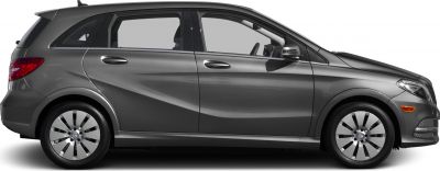 Side profile of an electric compact hatchback with streamlined design and smooth body lines.