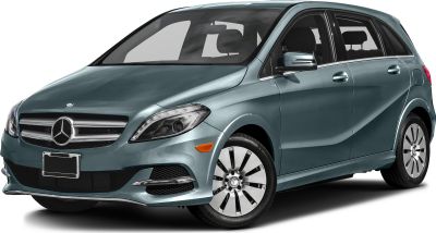 Front and side view of a compact luxury hatchback