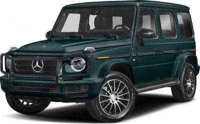 Front grille with protective bars and multi-spoke alloy wheels
