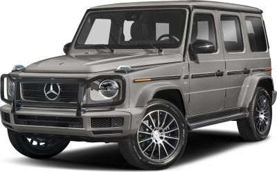 Front three-quarter view with grille guard and alloy wheels