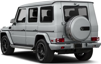Silver SUV side and rear with spare wheel cover and black rims