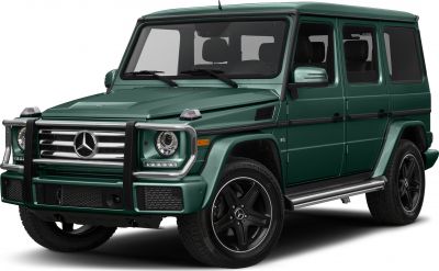 Luxury SUV front side with grille guard and LED headlights