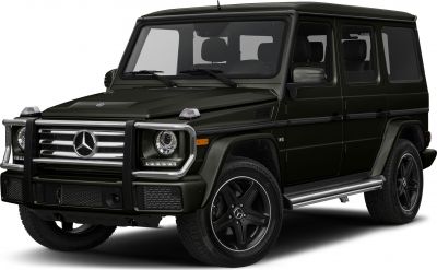 Bold front grille with LED headlights and rugged V8 SUV design