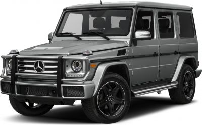 Silver luxury SUV with black alloy wheels and sturdy front grille guard
