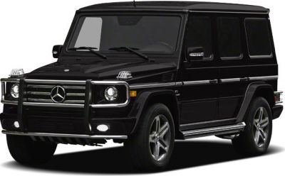 Front-side view of a rugged black SUV with grille guard and side steps