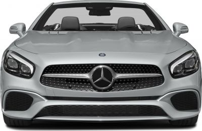 Front view with distinctive grille and aggressive headlights