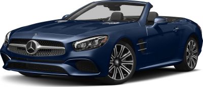 Convertible front view with grille, headlights, and alloy wheels