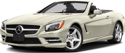 Front view of convertible with mesh grille and sleek headlights
