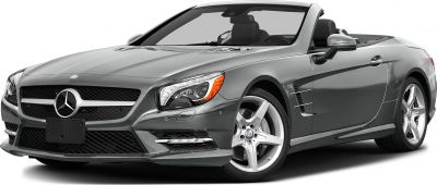 Convertible front angled view with grille and headlight details