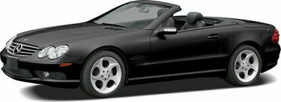 Black convertible roadster with alloy wheels and soft top down