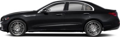 Luxury sedan side profile with alloy wheels and smooth exterior lines.