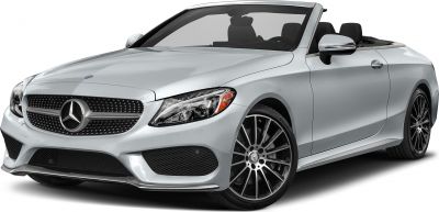 Silver convertible with modern front grille and sporty alloy wheels.