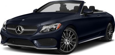 Convertible front-side view with grille and alloy wheels