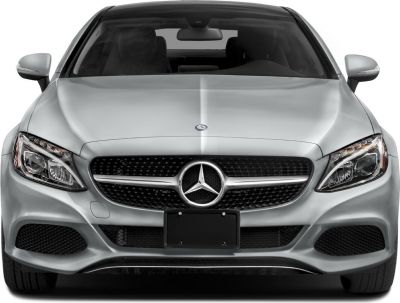 Front view with signature grille and LED headlights