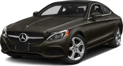Front three-quarter view of a sleek coupe with distinctive grille and alloy wheels