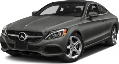 Front view of a luxury coupe highlighting grill, headlights, and body lines