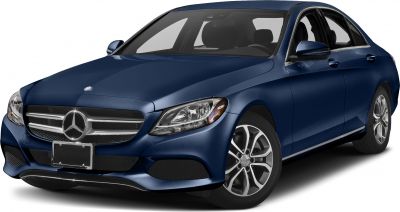 Luxury sedan front with LED headlights and alloy wheels