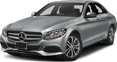 Front and side view of a sleek luxury sedan with alloy wheels