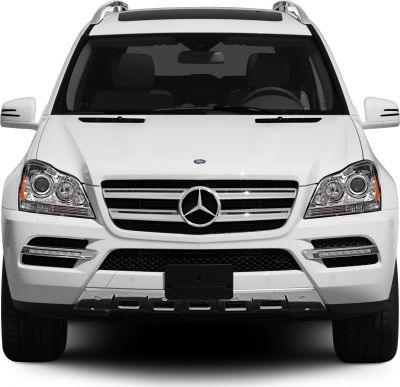 Front view emphasizing grille and headlights of an SUV