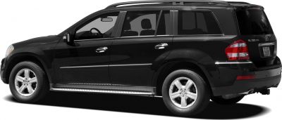Side view of luxury SUV with running boards and alloy wheels