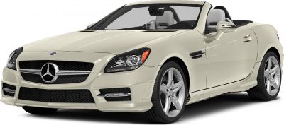 Convertible front view with grille and alloy wheels