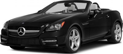 Front angle view of convertible with prominent headlight and grille