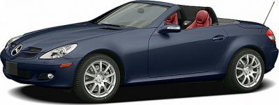 Blue convertible roadster with red seats and sporty alloy wheels