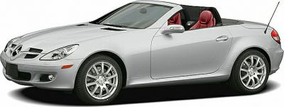 Silver convertible roadster with red leather seats and alloy wheels