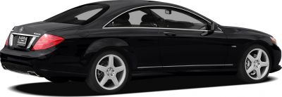 Black luxury coupe rear side profile with 4MATIC badge and alloy wheels