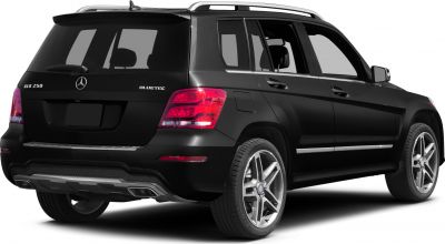 Rear three-quarter view of an SUV with prominent taillights and alloy wheels