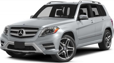 Silver SUV front view with grille and modern headlights