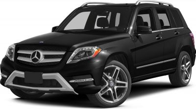 Black SUV with prominent grille and modern alloy wheels
