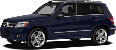 Blue SUV with alloy wheels and roof rails, front side view